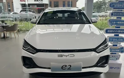 Общий облик BYD e2 2024 года, подержанный, из Китая в РФ
