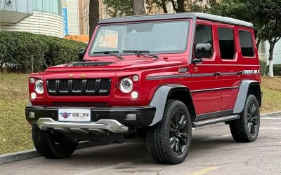 Complete overview of a 2019 Beijing BJ80 SUV, a pre-sale Chinese used car with gasoline fuel, 4WD, specifications, and sale price.