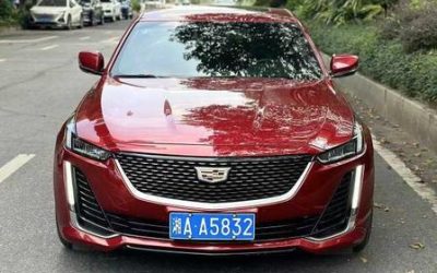 Interior of a used Cadillac CT5 2020 sedan, petrol, 2WD, with specs and price for sale