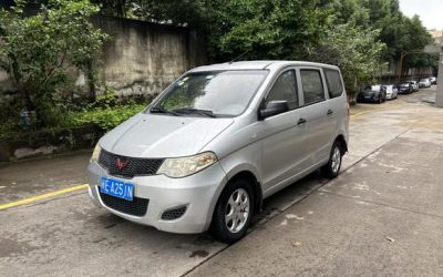 Динамичный вид экстерьера Wuling Hongguang 2014, китайского подержанного бензинового минивэна, задний привод, с характеристиками, ценой и дизайном.