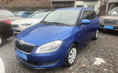 Полный вид хэтчбека Skoda Fabia 2014, подержанный авто, 2WD, бензин, обзор характеристик и цены.