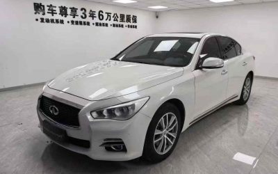 Передне-боковой вид Infiniti Q50L 2015 седан, вторичный автомобиль из Китая, с ценой и характеристиками.