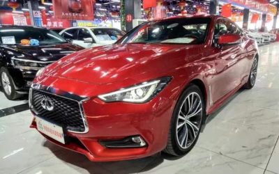 Полный экстерьер подержанного купе Infiniti Q60 2017 для продажи, детализирующий характеристики, цену и привод 2WD в обзоре подержанного автомобиля.