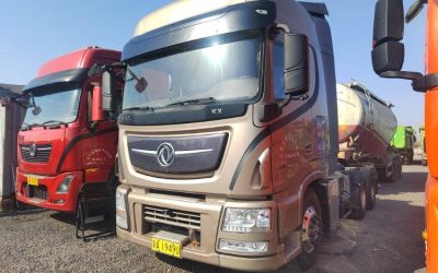 Side profile of a 2018 Tianlong Flagship KX second-hand truck for sale, review specs and price for this Chinese used diesel truck, 4WD.