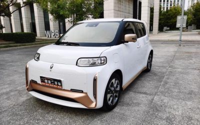 Передний вид ORA White Cat 2021, китайский подержанный автомобиль, электрический хэтчбек, 2WD, на продажу с характеристиками.