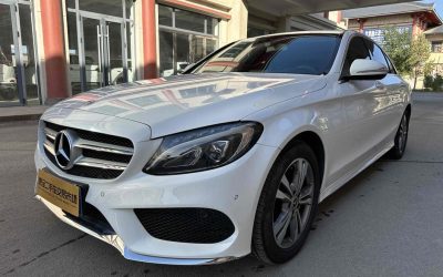 Вид экстерьера Mercedes-Benz C-Class 2017, бензиновый седан, подержанный автомобиль на продажу в Китае, характеристики и цена
