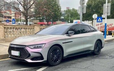 Вид экстерьера BYD Han 2023, электрический седан, подержанный автомобиль на продажу в Китае, характеристики и цена