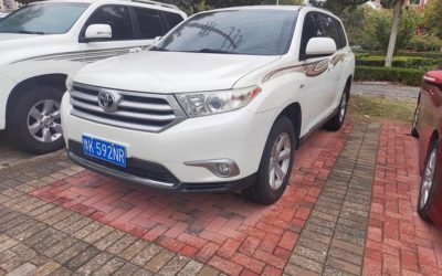 Полный вид б/у 2014 Toyota Highlander внедорожника, бензин, 4WD, на продажу с ценой в Китае.