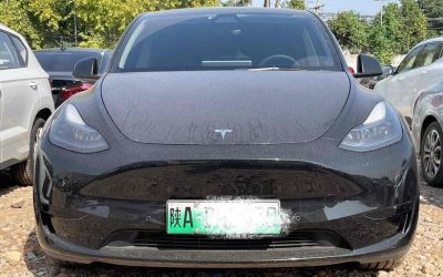 Вид экстерьера Tesla Model Y 2022, электрический внедорожник, подержанный автомобиль на продажу в Китае, характеристики и цена