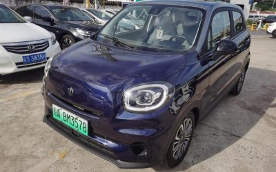 Полный вид Leapmotor T03 2021, китайский подержанный автомобиль, хэтчбек, электрический, 2WD, на продажу с ценой и техническими характеристиками в Китае.