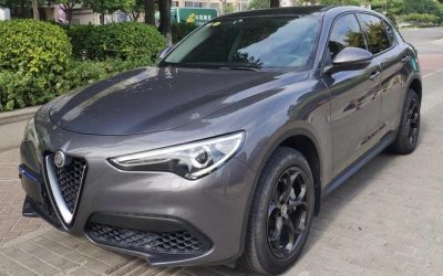 Экстерьер Alfa Romeo Stelvio 2018, подержанный внедорожник на продажу в Китае, обзор характеристик бензина 4WD, цена и покупка в Китае.